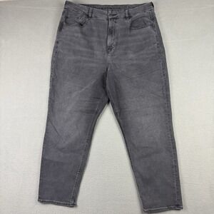 American Eagle Women's Curvy Mom Stretch High Rise‎ Black Curvy Jeans Size 16